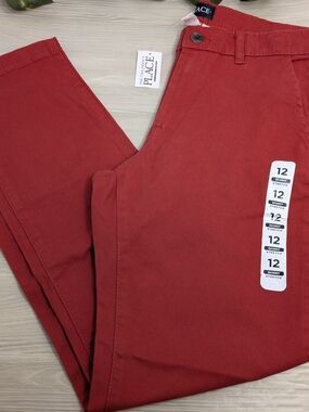 Children's Place Boys Uniform Skinny Chino Pants in Hampton Red